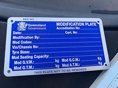 modification plate bundaberg